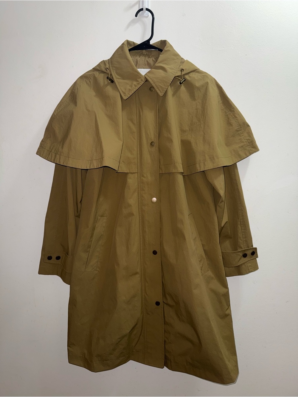 AVEC LES FILLES Hooded Cape (Rain) Coat